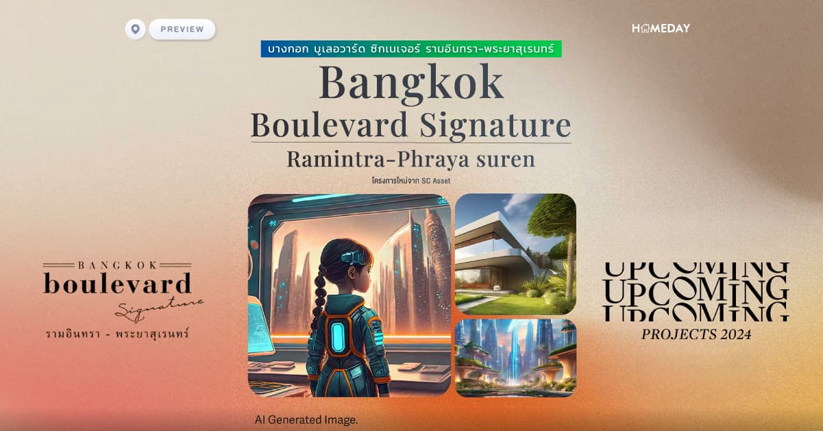 พรีวิว บางกอก บูเลอวาร์ด ซิกเนเจอร์ รามอินทรา-พระยาสุเรนทร์ (Bangkok Boulevard Signature Ramintra-Phraya suren) โครงการใหม่จาก SC Asset