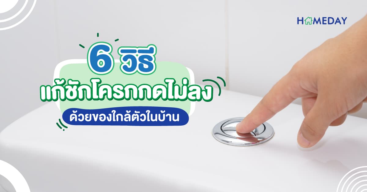 6 วิธีง่ายๆ แก้ชักโครกกดไม่ลง