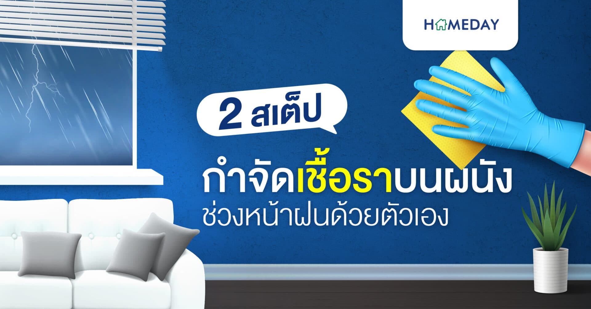 วิธีจัดการปัญหาผนังขึ้นราในช่วงหน้าฝนให้อยู่หมัด