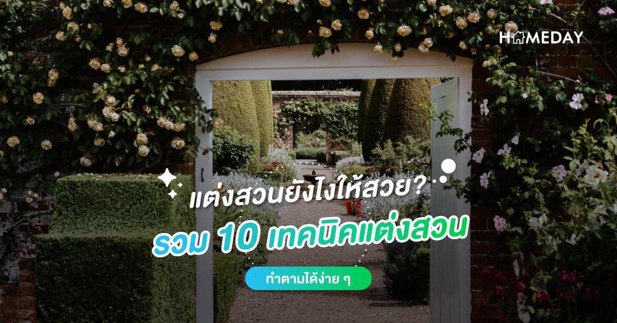 แต่งสวนยังไงให้สวย? รวม 10 เทคนิคแต่งสวน ทำตามได้ง่าย ๆ