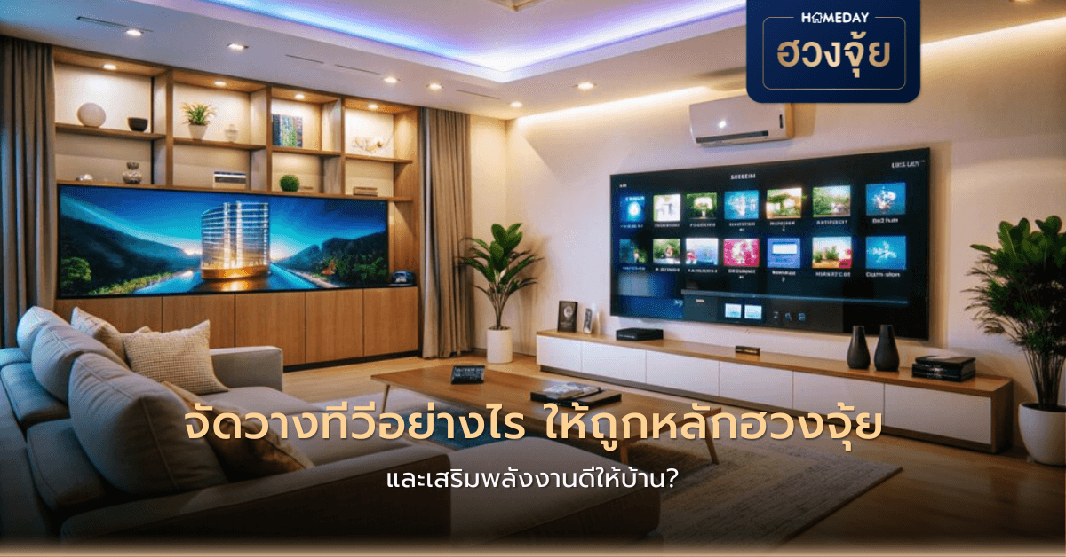 จัดวางทีวีอย่างไร ให้ถูกหลักฮวงจุ้ยและเสริมพลังงานดีให้บ้าน?