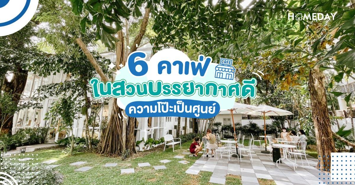 6 คาเฟ่ในสวนบรรยากาศดี ความโป๊ะเป็นศูนย์
