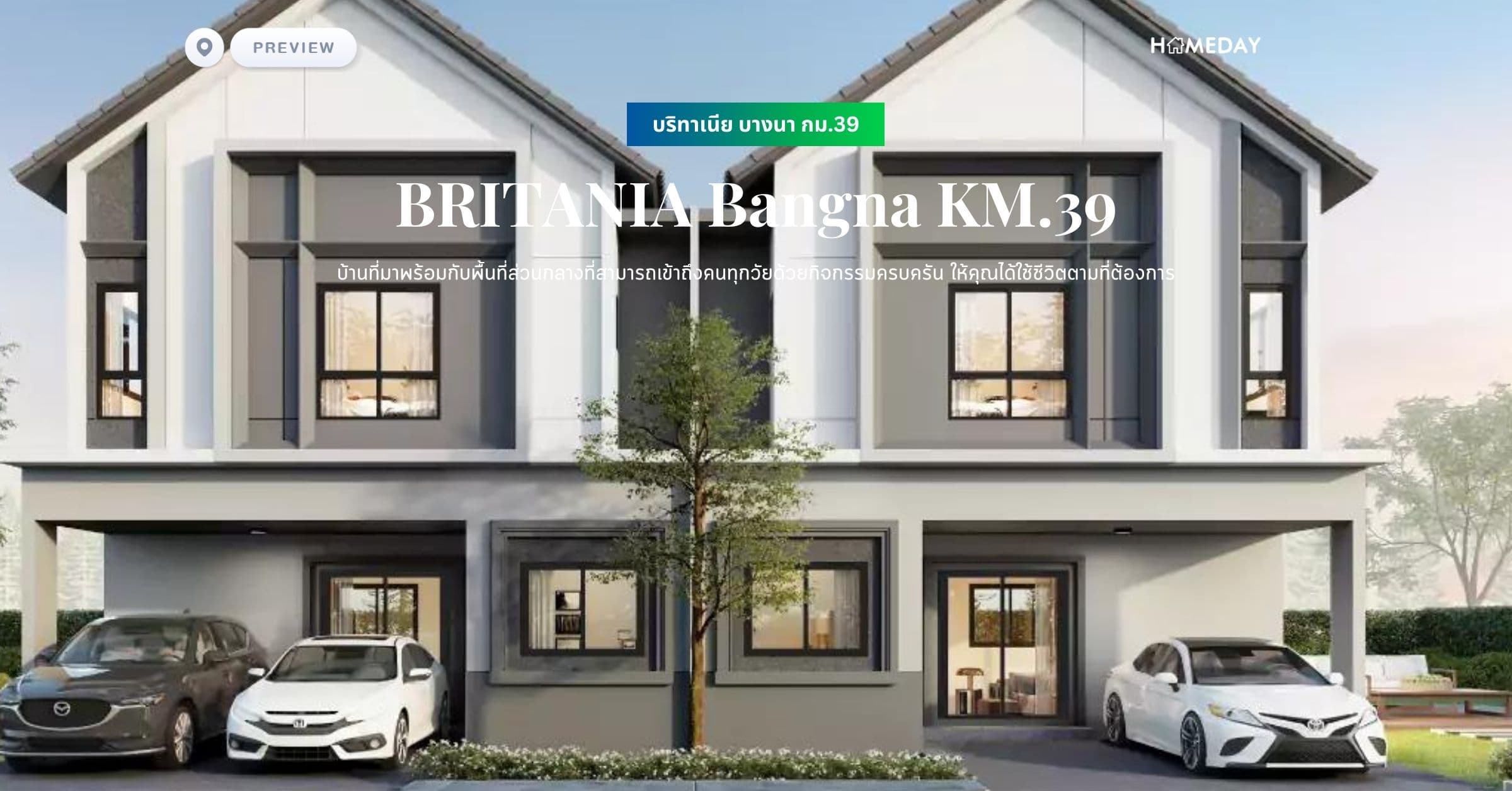 พรีวิว บริทาเนีย บางนา กม.39 (BRITANIA Bangna KM.39) บ้านที่มาพร้อมกับพื้นที่ส่วนกลางที่สามารถเข้าถึงคนทุกวัยด้วยกิจกรรมครบครัน ให้คุณได้ใช้ชีวิตตามที่ต้องการ
