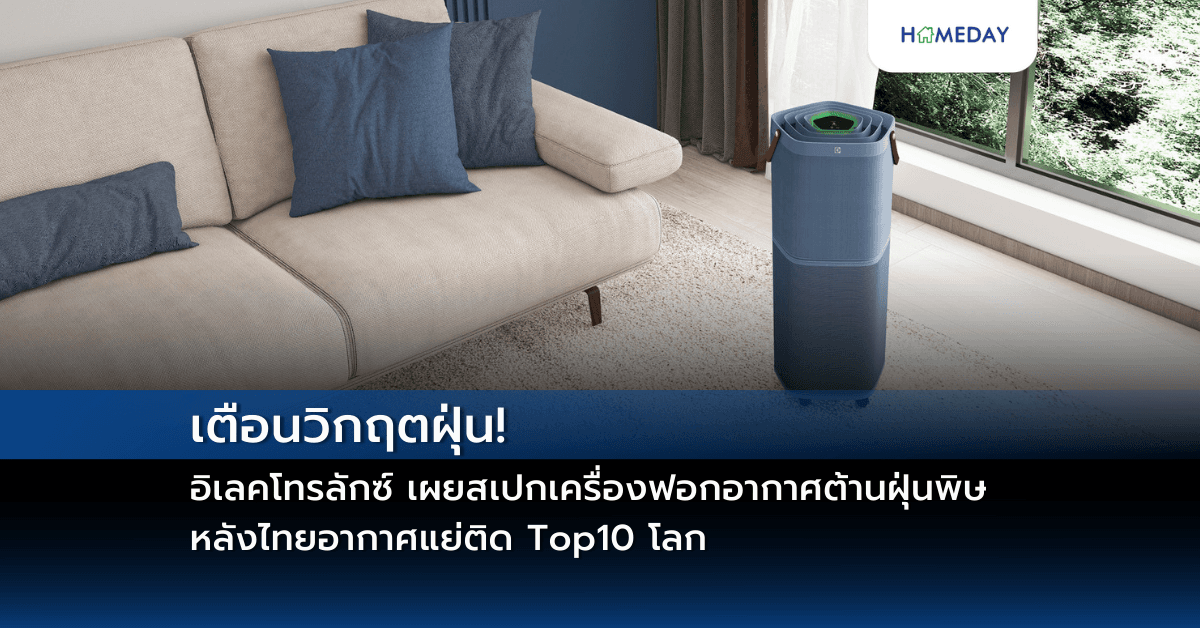 เตือนวิกฤตฝุ่น! อิเลคโทรลักซ์ เผยสเปกเครื่องฟอกอากาศต้านฝุ่นพิษ หลังไทยอากาศแย่ติด Top10 โลก และพบกูเกิลเสิร์ชเรื่อง PM2.5 เพิ่มขึ้นถึง 591% ภายใน 3 เดือนที่ผ่านมา