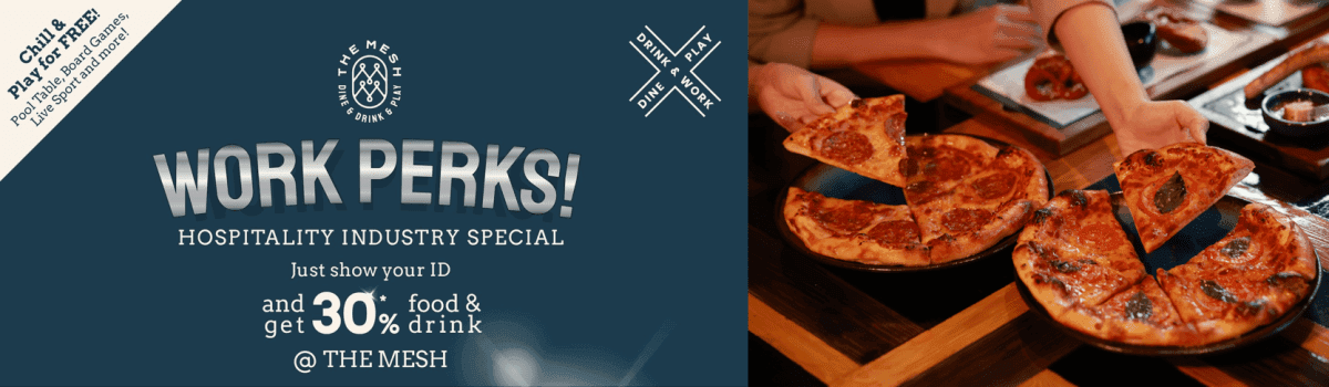 โปรโมชั่นพิเศษสุดชิค! “Work Perks” ชวนเพื่อนมาเปลี่ยนวันจันทร์ให้เป็นวัน Hangout สุดมันส์ ที่ The Mesh โรงแรมโฟร์พอยท์ส บาย เชอราตัน สุขุมวิท 22