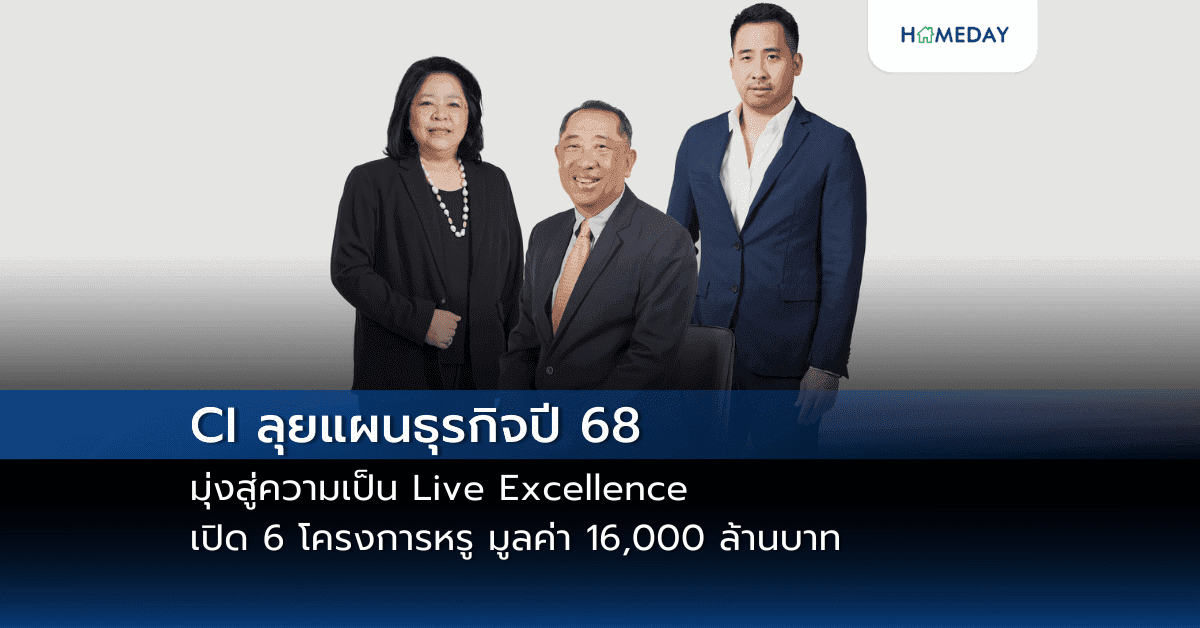 CI ลุยแผนธุรกิจปี 68 มุ่งสู่ความเป็น Live Excellence  เปิด 6 โครงการหรู มูลค่า 16,000 ล้านบาท