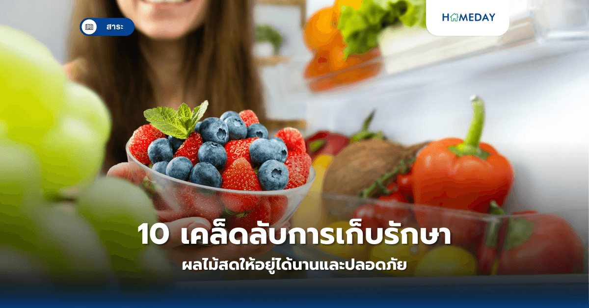 10 เคล็ดลับการเก็บรักษาผลไม้สดให้อยู่ได้นานและปลอดภัย