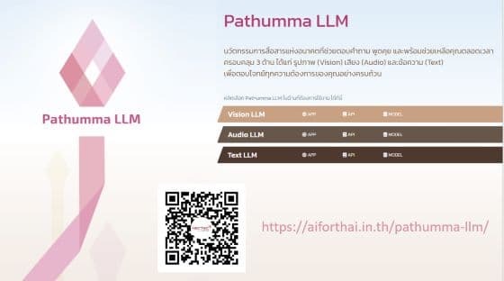 สวทช. โดยเนคเทค โชว์ Pathumma LLM: เทคโนโลยี AI ที่เข้าใจบริบทและวัฒนธรรมไทย สู่การพัฒนาและการใช้งานที่หลากหลาย