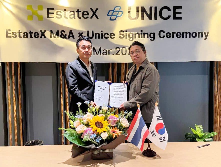 ปฏิวัติวงการท่องเที่ยวไทย! EstateX ควบรวม UNICE ผนึกกำลัง AI เมสเซนเจอร์กับอสังหาฯ ริมเจ้าพระยา เปิดมิติใหม่ท่องเที่ยวกรุงเทพฯ