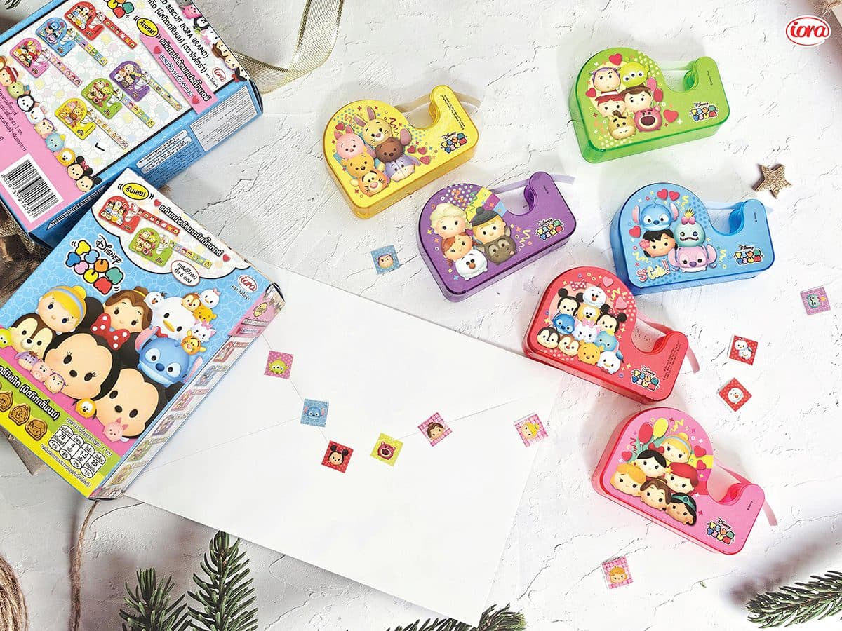 มาแล้ว! แท่นเทปพร้อมเทปสติ๊กเกอร์ Tsum Tsum สุดคิ้วท์จาก iora