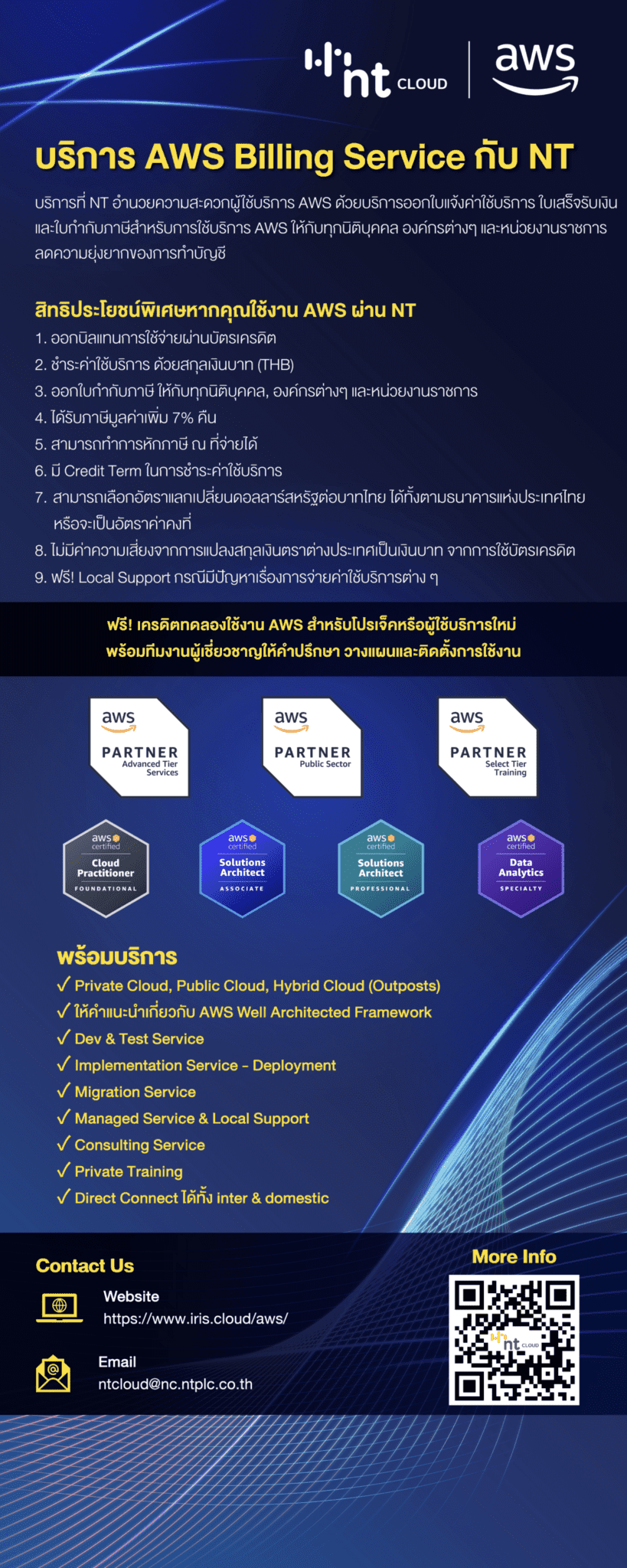 บริหารต้นทุน เพิ่มประสิทธิภาพ: ช่วยภาครัฐบริหารจัดการค่าใช้จ่าย AWS อย่างมืออาชีพด้วย AWS Billing Service by NT