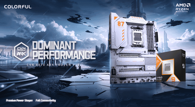 COLORFUL เปิดตัวเมนบอร์ดรุ่นใหม่ CVN X870 ARK FROZEN รองรับซีพียู AMD Ryzen 9000 Series