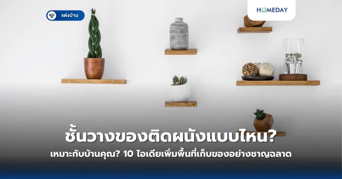 ชั้นวางของติดผนังแบบไหนเหมาะกับบ้านคุณ? 10 ไอเดียเพิ่มพื้นที่เก็บของอย่างชาญฉลาด
