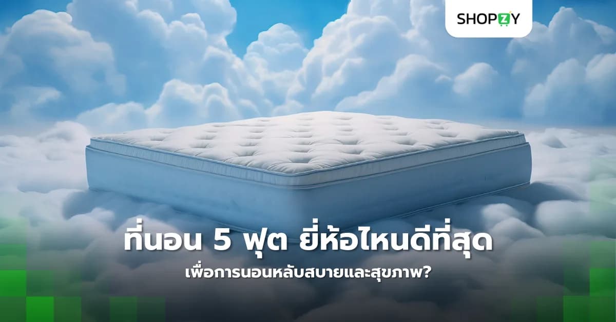 ที่นอน 5 ฟุต ยี่ห้อไหนดีที่สุดในปี 2024 เพื่อการนอนหลับสบายและสุขภาพ?