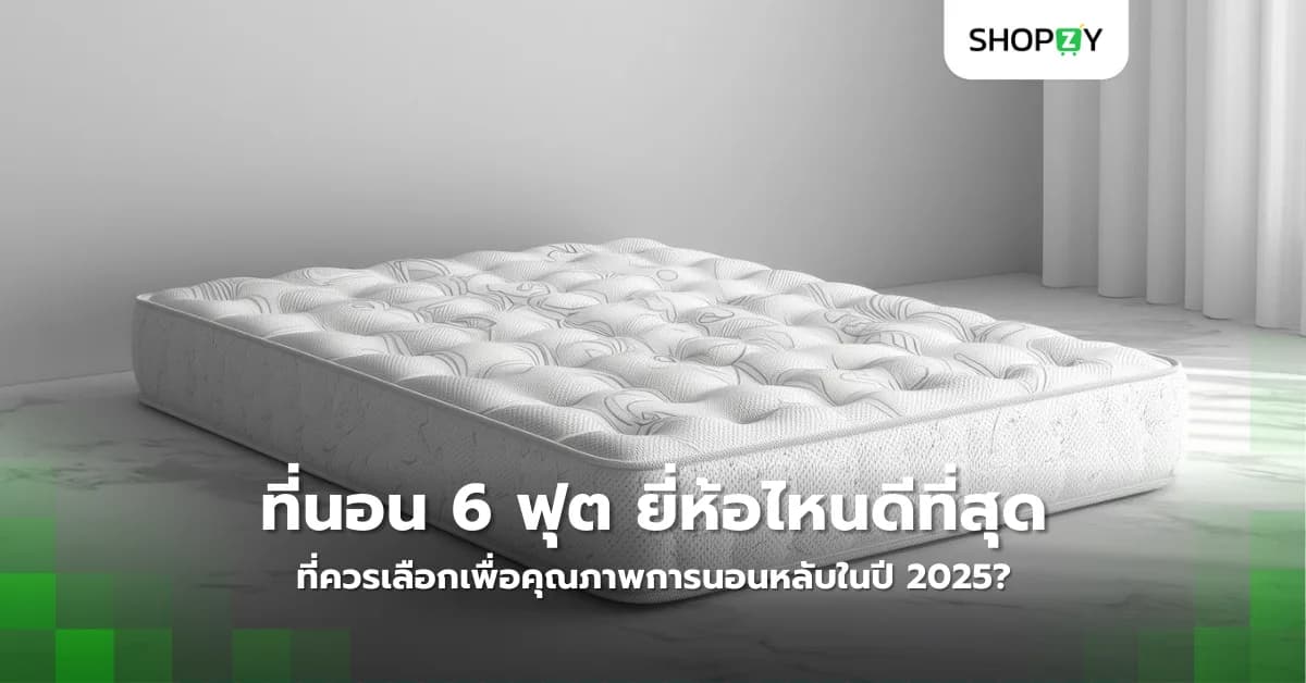 ที่นอน 6 ฟุต ยี่ห้อไหนดีที่สุด ที่ควรเลือกเพื่อคุณภาพการนอนหลับในปี 2025?