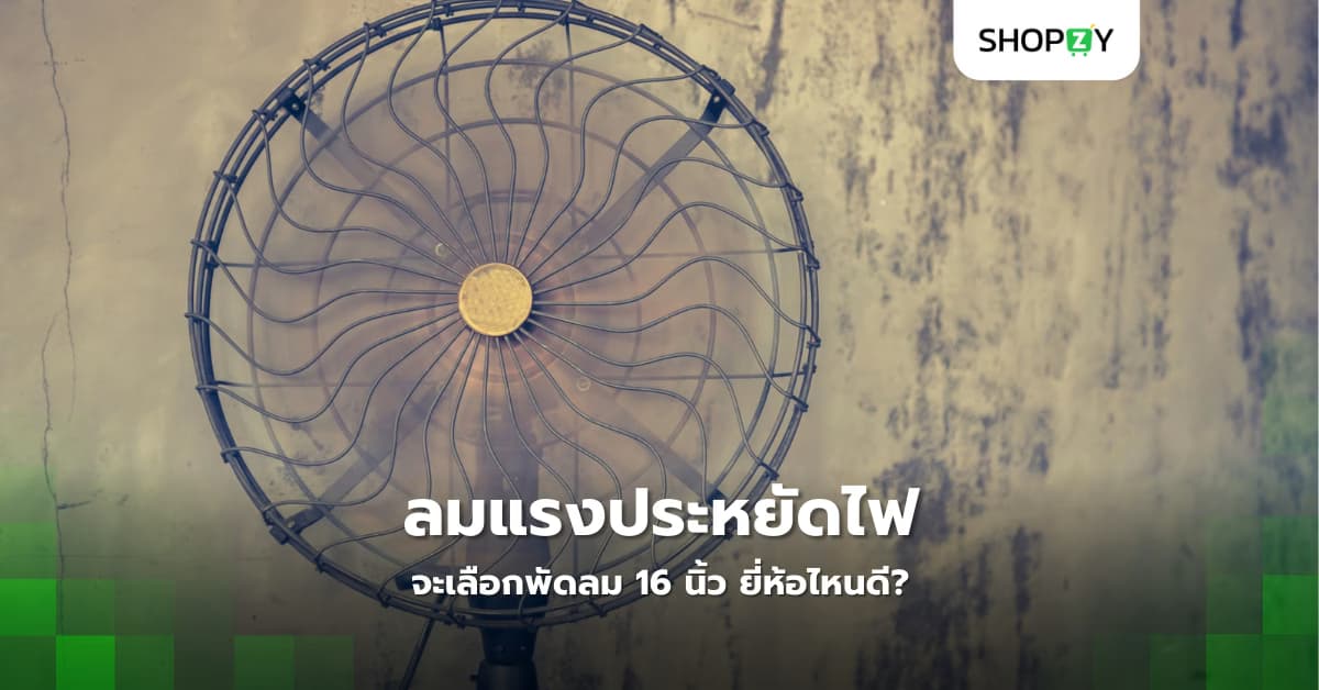 ลมแรงประหยัดไฟ จะเลือกพัดลม 16 นิ้ว ยี่ห้อไหนดี?