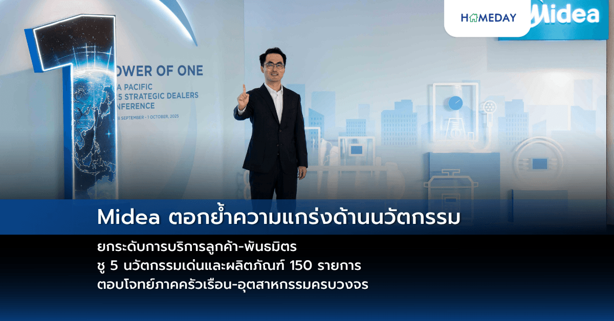 Midea ตอกย้ำความแกร่งด้านนวัตกรรม ยกระดับการบริการลูกค้า-พันธมิตร  ชู 5 นวัตกรรมเด่นและผลิตภัณฑ์ 150 รายการ ตอบโจทย์ภาคครัวเรือน-อุตสาหกรรมครบวงจร