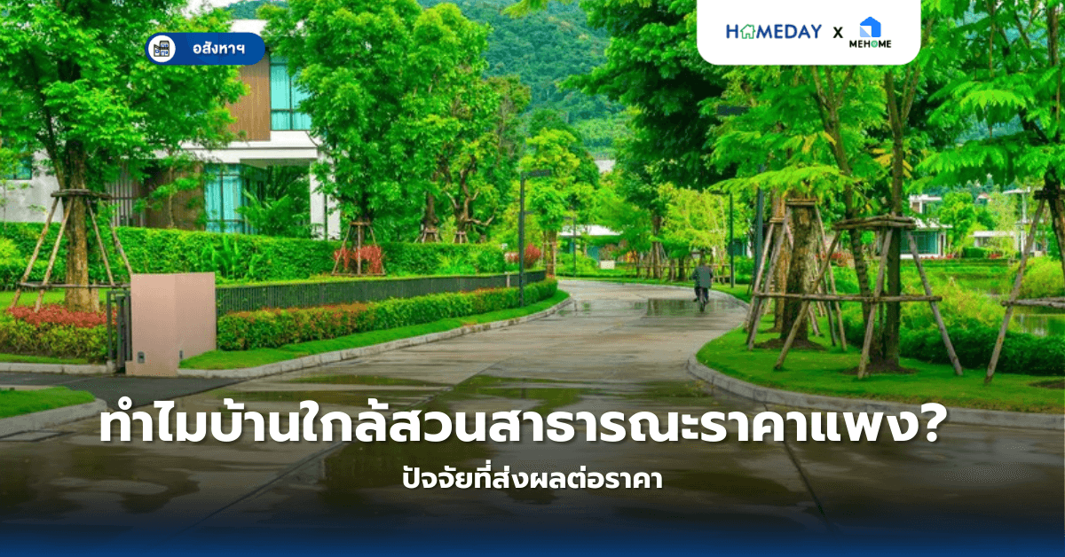 ทำไมบ้านใกล้สวนสาธารณะราคาแพง? ปัจจัยที่ส่งผลต่อราคา