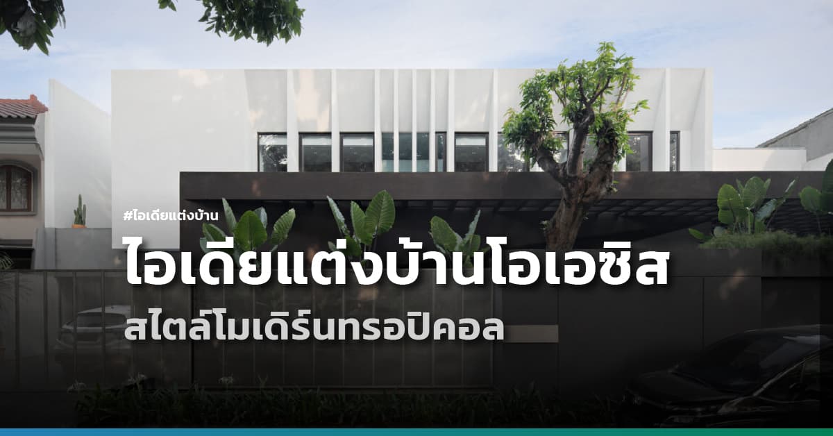 ไอเดียแต่งบ้านดั่งโอเอซิส สไตล์โมเดิร์นทรอปิคอล