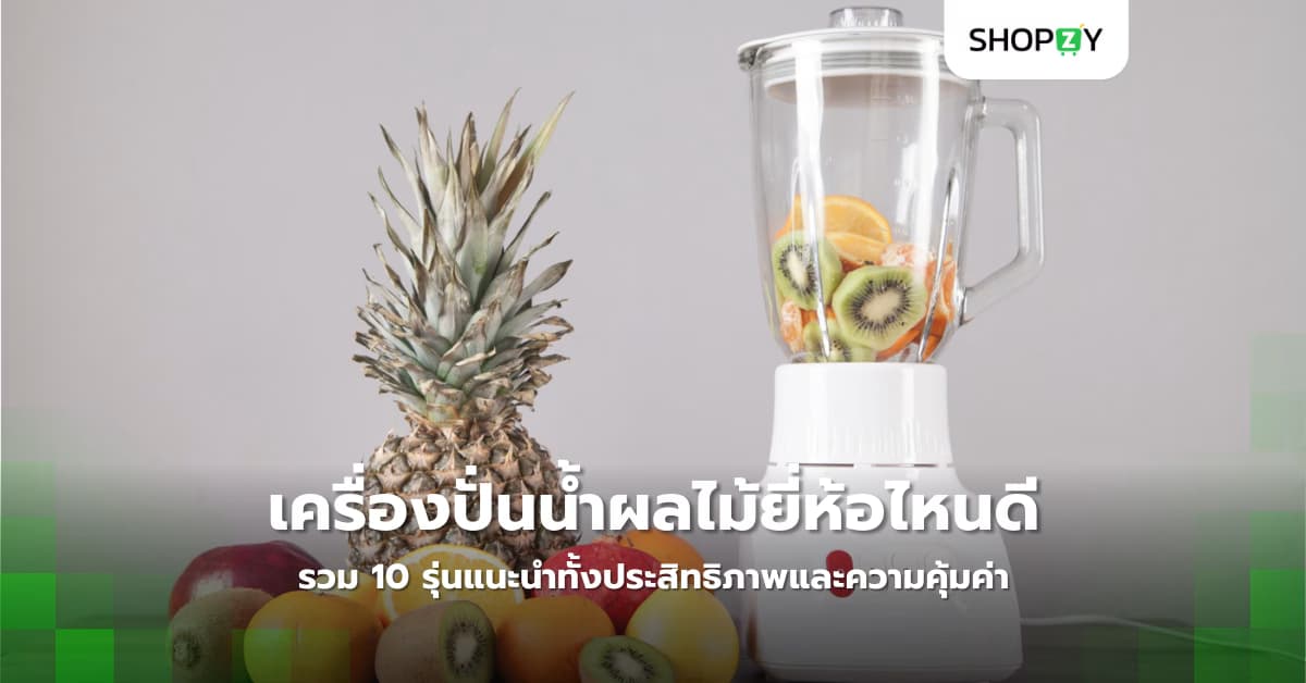 เครื่องปั่นน้ำผลไม้ยี่ห้อไหนดีที่สุด? รวม 10 รุ่นแนะนำทั้งประสิทธิภาพและความคุ้มค่า
