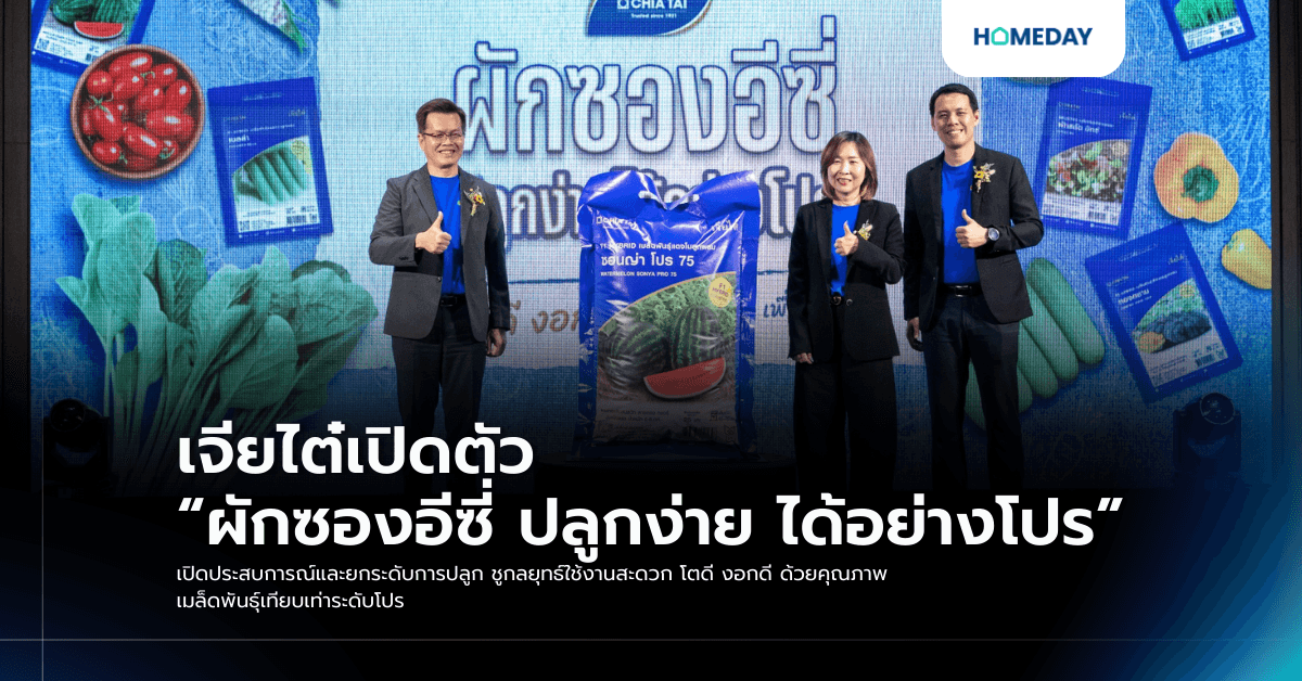 เจียไต๋เปิดตัว “ผักซองอีซี่ ปลูกง่าย ได้อย่างโปร” เปิดประสบการณ์และยกระดับการปลูก ชูกลยุทธ์ใช้งานสะดวก โตดี งอกดี ด้วยคุณภาพเมล็ดพันธุ์เทียบเท่าระดับโปร
